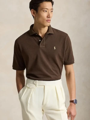 Polo Ralph Lauren polo męskie bawełniane brązowy