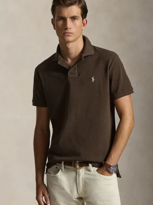Polo Ralph Lauren polo męskie bawełniane brązowy