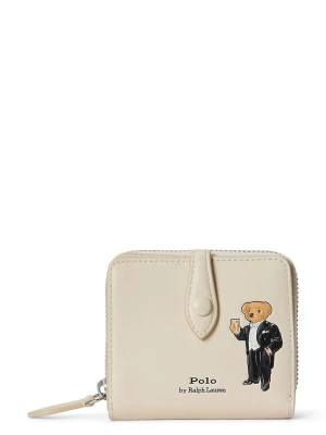 Polo Ralph Lauren portfel damski skórzany beżowy