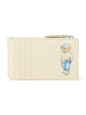 Polo Ralph Lauren portfel skórzany damski kolor beżowy 427967718