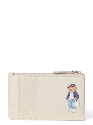 Polo Ralph Lauren portfel skórzany damski kolor beżowy 427P05788