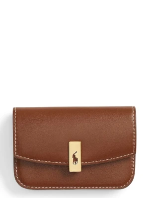 Polo Ralph Lauren portfel skórzany damski kolor brązowy 427P04990