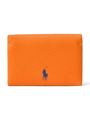 Polo Ralph Lauren portfel skórzany damski kolor pomarańczowy 427949873