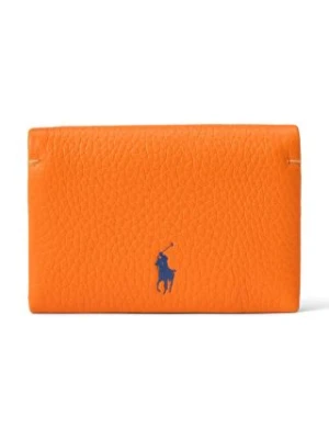 Polo Ralph Lauren portfel skórzany damski kolor pomarańczowy 427949873