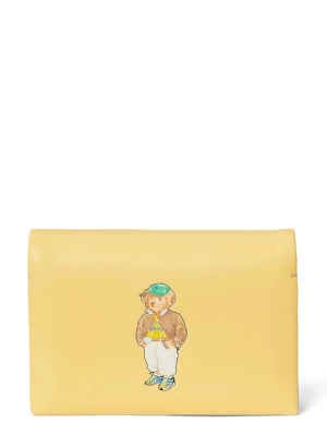Polo Ralph Lauren portfel skórzany damski kolor żółty 427971201