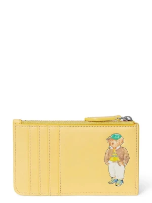 Polo Ralph Lauren portfel skórzany damski kolor żółty 427973075