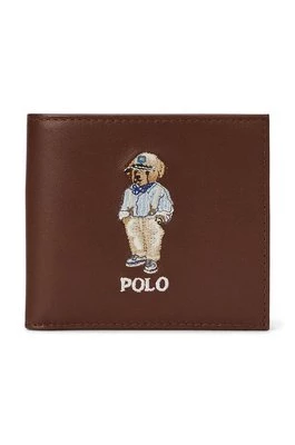 Polo Ralph Lauren portfel skórzany męski kolor brązowy 405952090