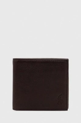 Polo Ralph Lauren portfel skórzany męski kolor brązowy