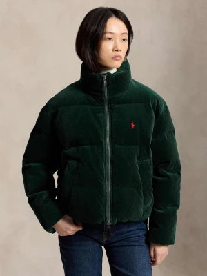POLO RALPH LAUREN Puchowa kurtka Cord | Regular Fit | sztruks butelkowa zieleń