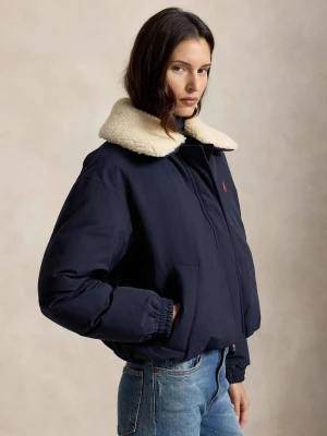 POLO RALPH LAUREN Puchowa kurtka | Loose fit | shearling granatowy