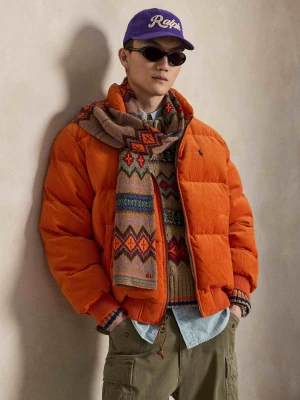 POLO RALPH LAUREN Puchowa kurtka | Regular Fit | sztruks pomarańczowy