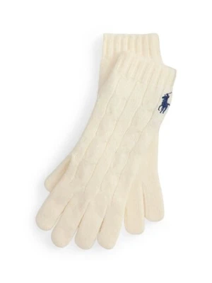 Polo Ralph Lauren rękawiczki wełniane damskie kolor beżowy 455981440