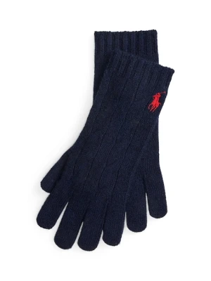 Polo Ralph Lauren rękawiczki wełniane damskie kolor granatowy 455981440