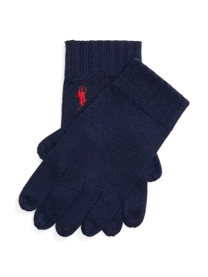 Polo Ralph Lauren rękawiczki wełniane granatowy