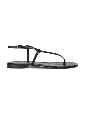 Polo Ralph Lauren sandały skórzane Plo Rng Br Sandal damskie kolor czarny 818932586002