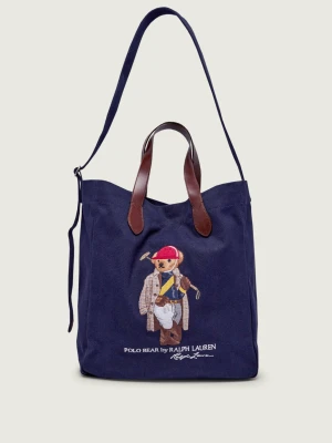 POLO RALPH LAUREN Shopperka BEAR | z dodatkiem skóry