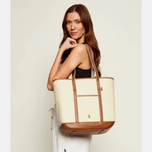 POLO RALPH LAUREN Shopperka | z dodatkiem skóry