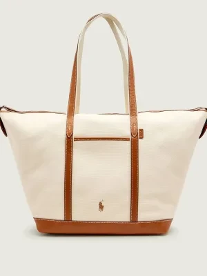 POLO RALPH LAUREN Shopperka | z dodatkiem skóry