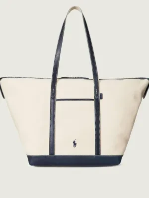 POLO RALPH LAUREN Shopperka | z dodatkiem skóry