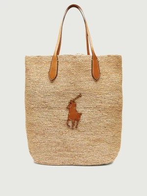 POLO RALPH LAUREN Shopperka | z dodatkiem skóry