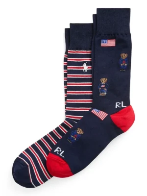 Polo Ralph Lauren skarpetki 2-pack męskie kolor granatowy 449953664