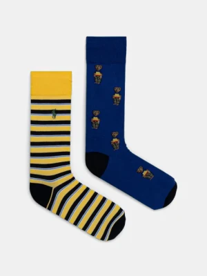 Polo Ralph Lauren skarpetki 2-pack męskie kolor niebieski 449973042