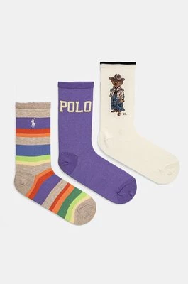 Polo Ralph Lauren skarpetki 3-pack damskie 455955248