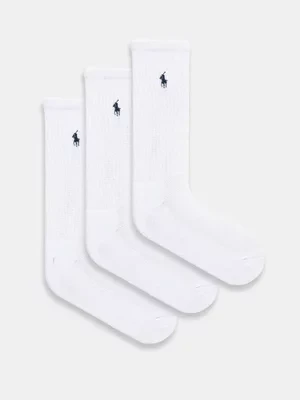 Polo Ralph Lauren skarpetki 3-pack damskie kolor biały 455918021