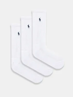 Polo Ralph Lauren skarpetki 3-pack damskie kolor biały 455918021