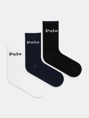 Polo Ralph Lauren skarpetki 3-pack damskie kolor czarny 455940681
