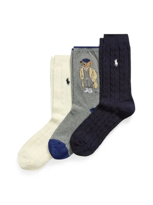 Polo Ralph Lauren skarpetki 3-pack kolor granatowy 455982948