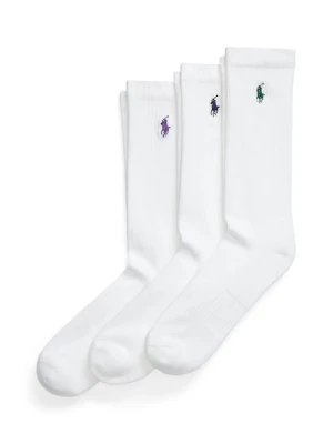 Polo Ralph Lauren skarpetki 3-pack Wimbledon Collection męskie kolor biały 449958095