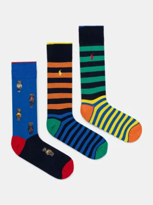 Polo Ralph Lauren skarpetki 3-pack męskie kolor multicolor 449973052