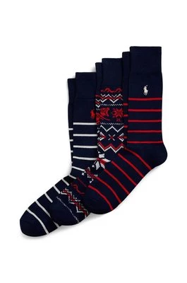 Polo Ralph Lauren skarpetki 3-pack męskie kolor szary 449958864