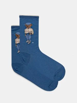 Polo Ralph Lauren skarpetki damskie kolor niebieski 455977741