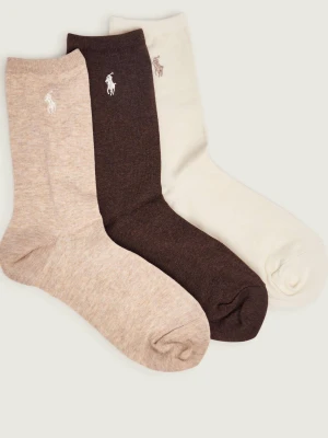 POLO RALPH LAUREN Skarpety 3-pack beżowy
