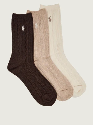 POLO RALPH LAUREN Skarpety 3-pack brązowy
