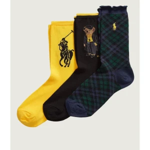 POLO RALPH LAUREN Skarpety 3-pack HOLD BR GTBX-CREW