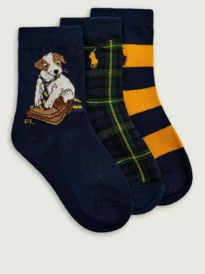 POLO RALPH LAUREN Skarpety 3-pack PLACED DOG