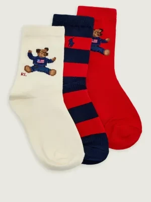 POLO RALPH LAUREN Skarpety 3-pack SITTING BEAR