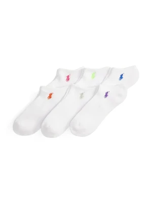 Polo Ralph Lauren skarpety damskie z bawełną 6-pack biały