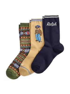 Polo Ralph Lauren skarpety męskie 3-pack beżowy