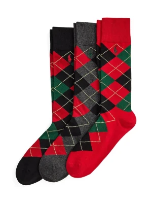Polo Ralph Lauren skarpety męskie 3-pack czerwony