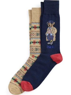 Polo Ralph Lauren skarpety męskie z bawełną 2-pack granatowy
