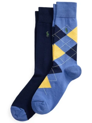 Polo Ralph Lauren skarpety męskie z bawełną 2-pack granatowy