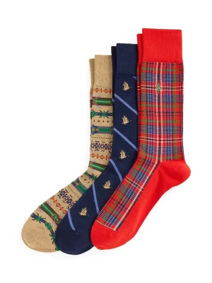Polo Ralph Lauren skarpety męskie z bawełną 3-pack beżowy