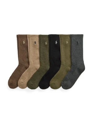 Polo Ralph Lauren skarpety męskie z bawełną 6-pack brązowy