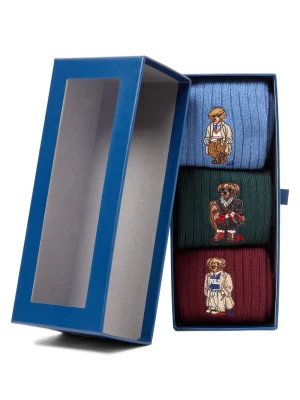 Polo Ralph Lauren Skarpety w 3-paku Mężczyźni niebieski|zielony|czerwony jednolity,