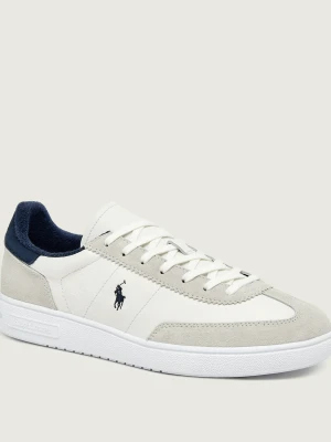 POLO RALPH LAUREN Skórzane sneakersy BEDFORD | zamsz biały