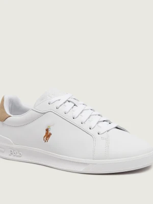 POLO RALPH LAUREN Skórzane sneakersy Heritage Court II | zamsz biały